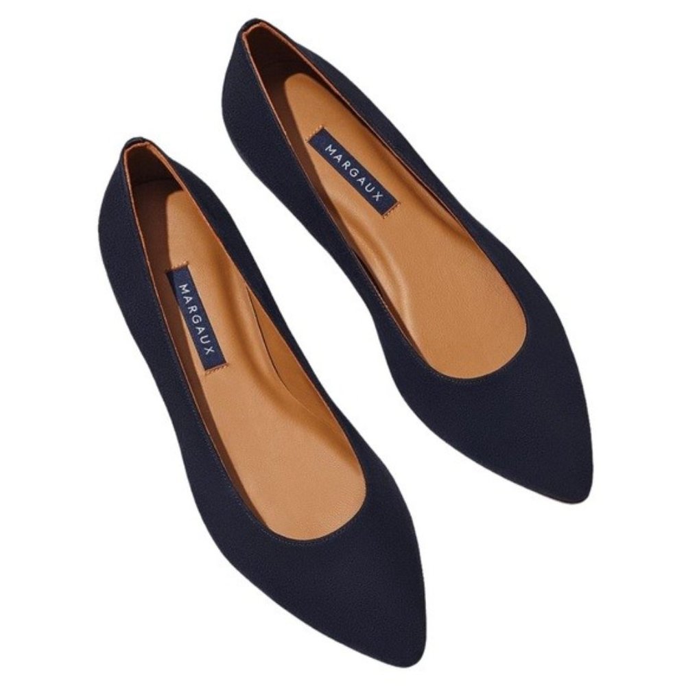 Margaux The Pointe Flats Navy Suede 8.5/39
